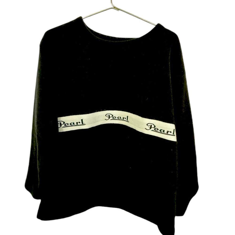 Vintage Pearl Drums Drummer Rock Black Promo Fleece Sweatshirt Women’s XL MINTY
